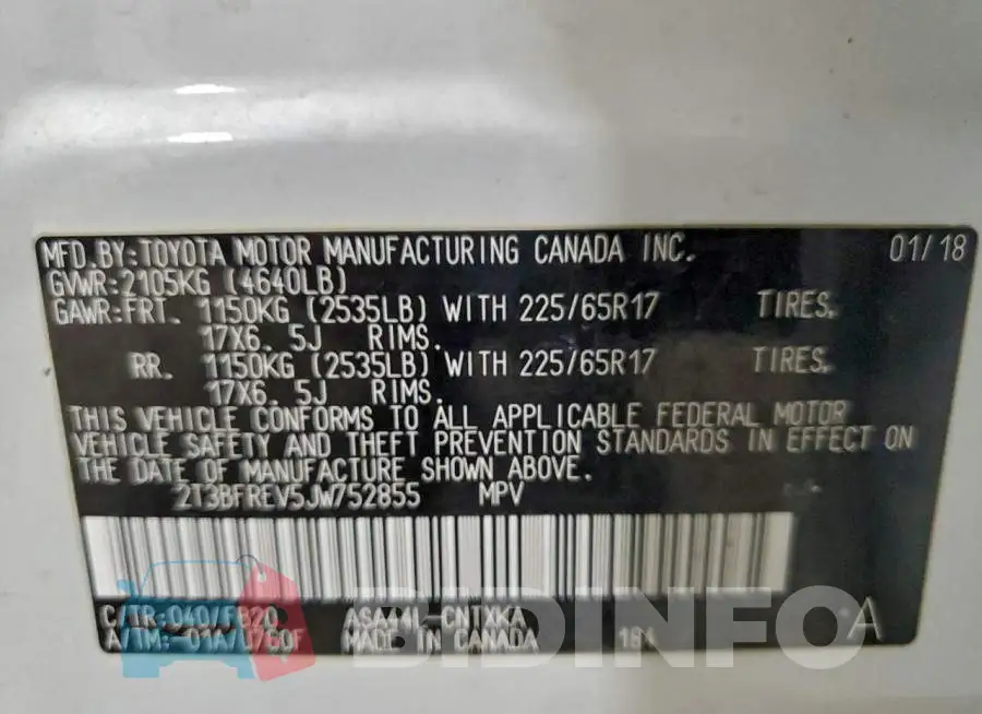 2T3BFREV5JW752855 Photo# 13