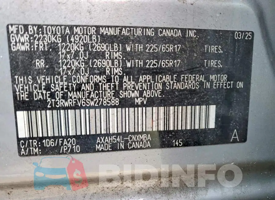 2T3RWRFV6SW278588 Photo# 14