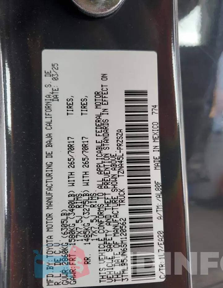 3TMLB5JN6SM120562 Photo# 12