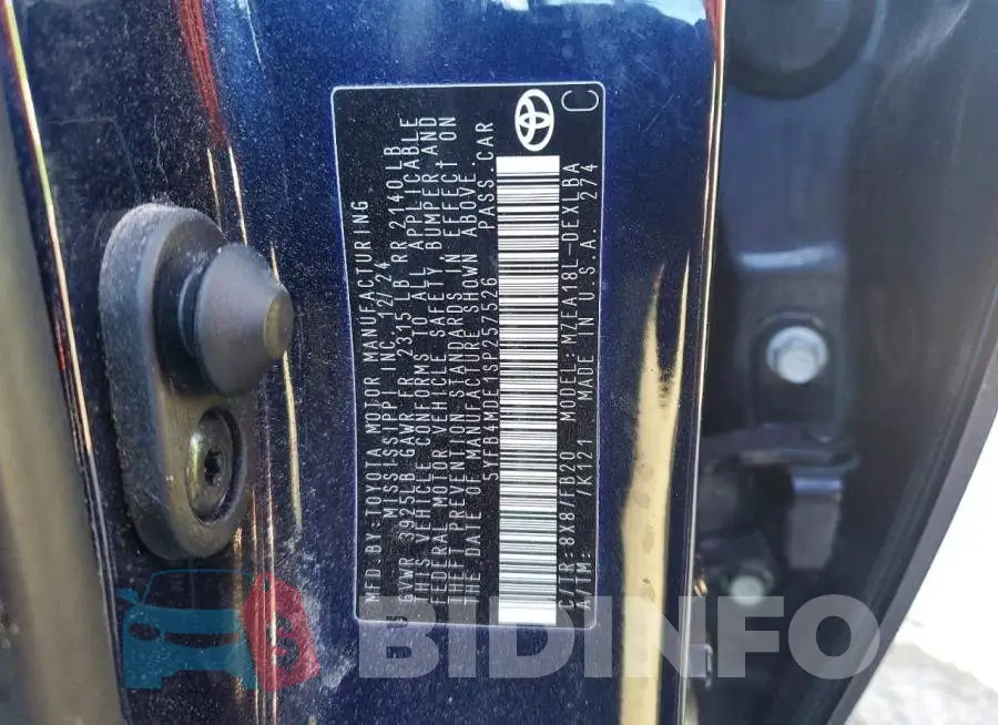 5YFB4MDE1SP257526 Photo# 12