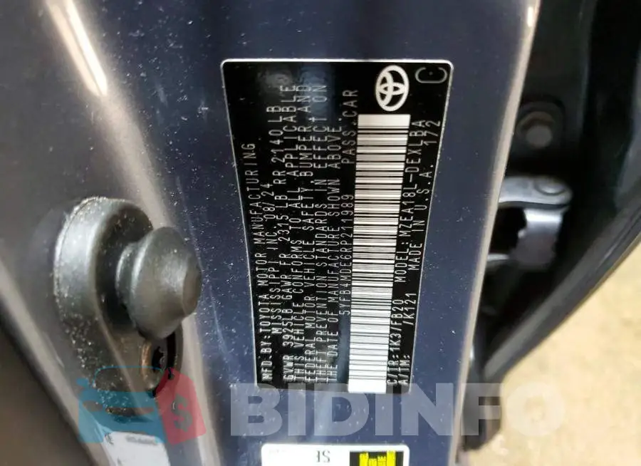 5YFB4MDE6RP211989 Photo# 12