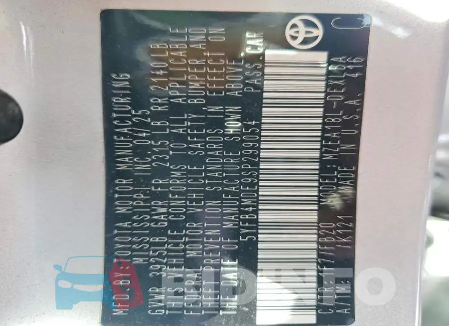 5YFB4MDE9SP299054 Photo# 12