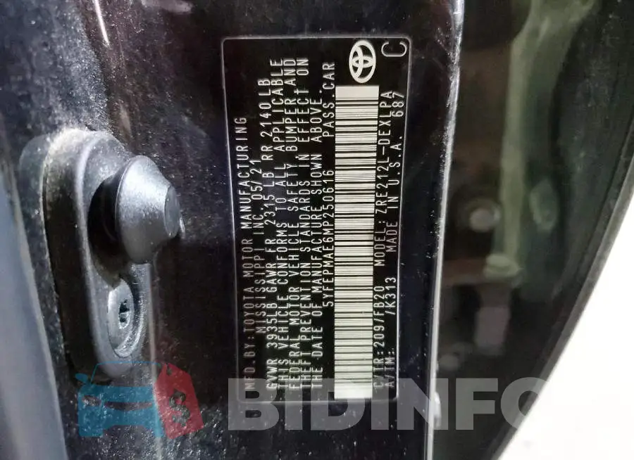 5YFEPMAE6MP250616 Photo# 12