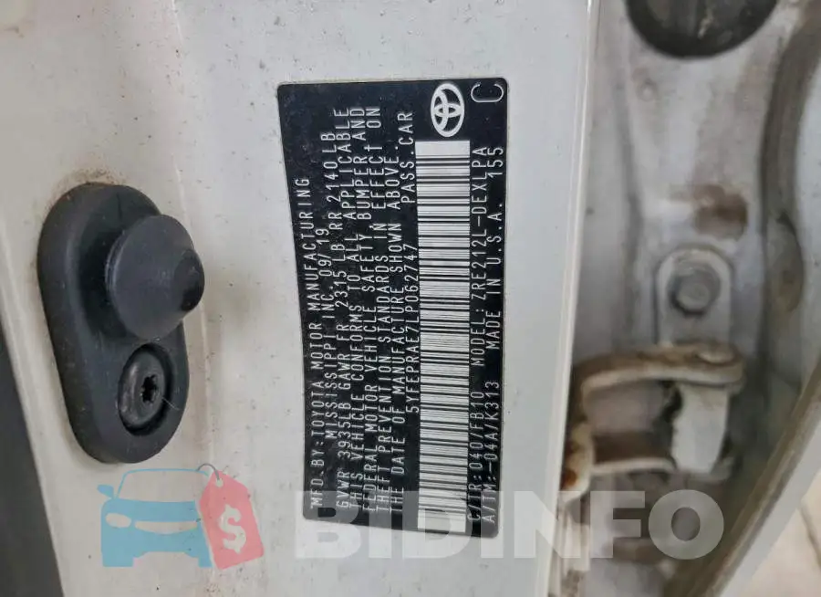 5YFEPRAE7LP062747 Photo# 12