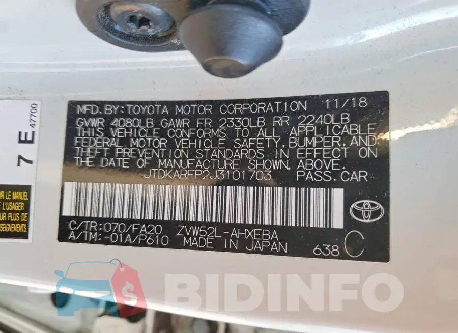 JTDKARFP2J3101703 Photo# 12