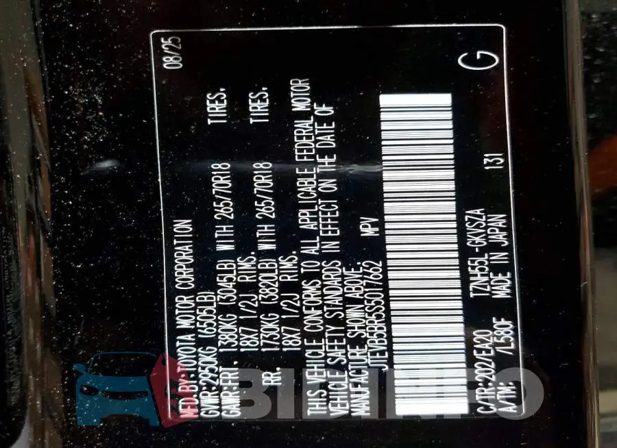 JTEVB5BR5S5017662 Photo# 13