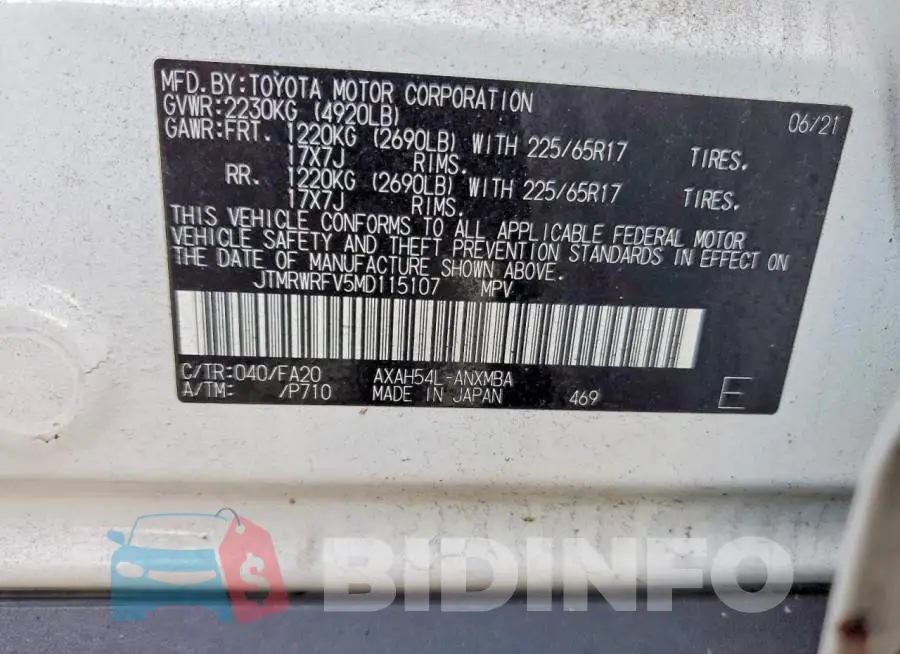 JTMRWRFV5MD115107 Photo# 13
