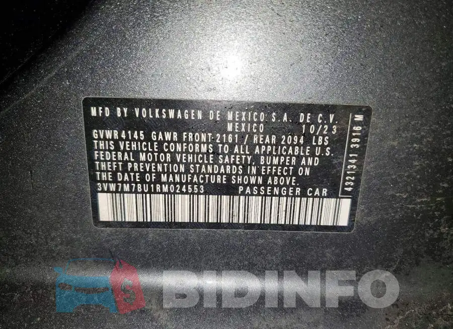 3VW7M7BU1RM024553 Photo# 12