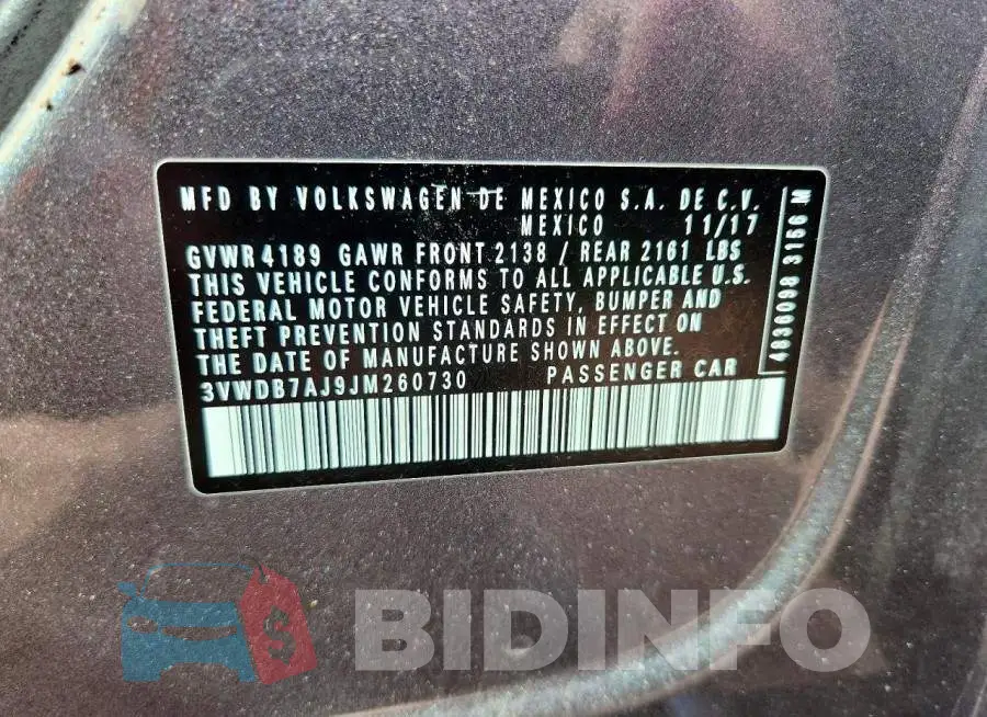 3VWDB7AJ9JM260730 Photo# 12