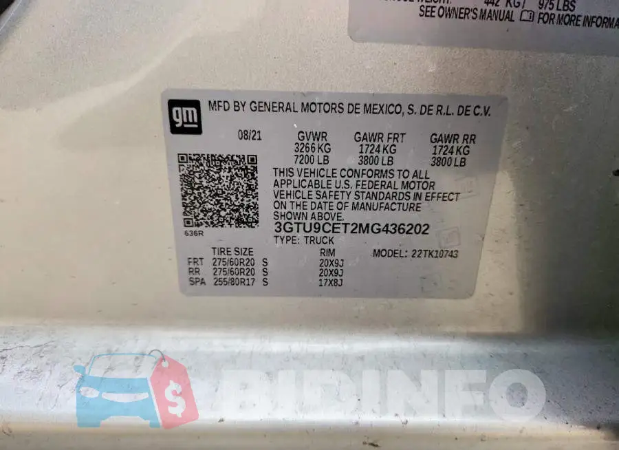 3GTU9CET2MG436202 Photo# 12