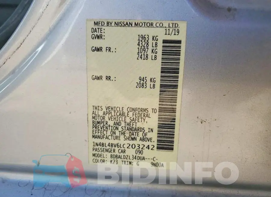 1N4BL4BV6LC203242 Photo# 12