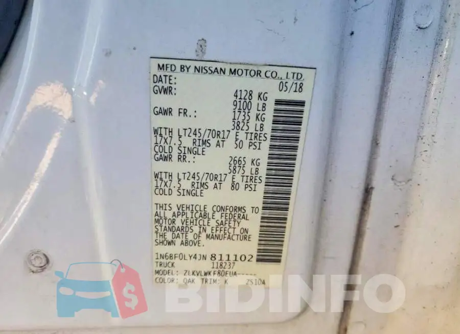 1N6BF0LY4JN811102 Photo# 10