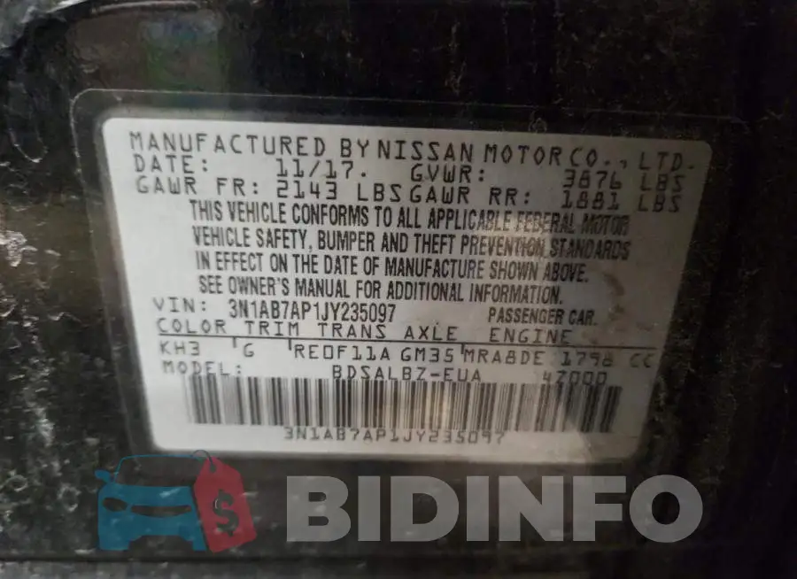 3N1AB7AP1JY235097 Photo# 13