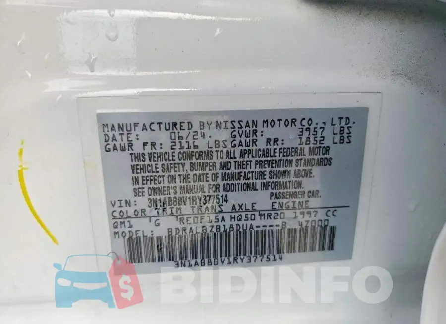 3N1AB8BV1RY377514 Photo# 12