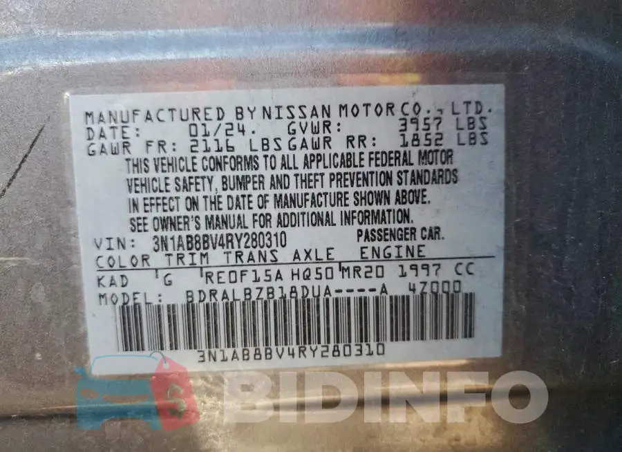 3N1AB8BV4RY280310 Photo# 12