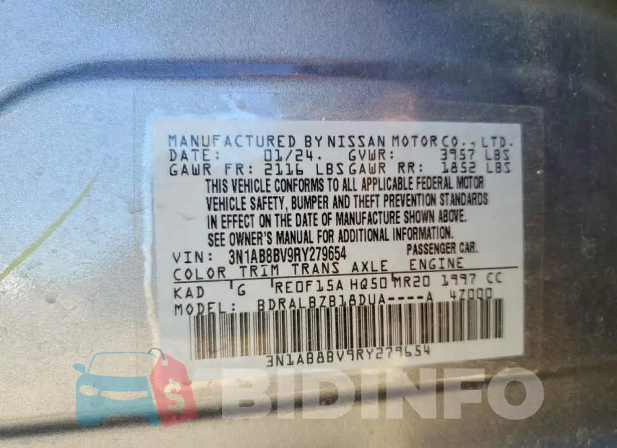 3N1AB8BV9RY279654 Photo# 13