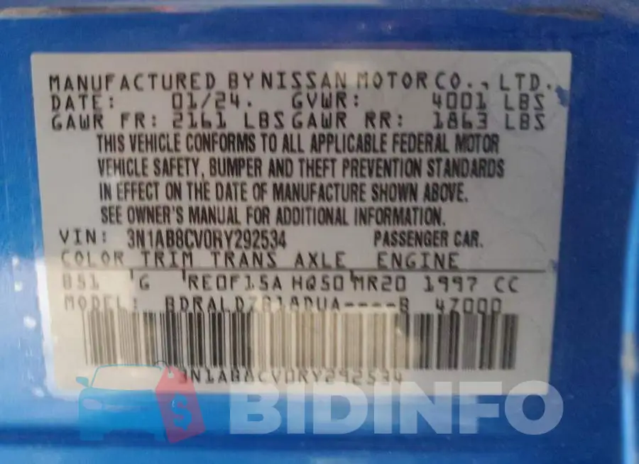 3N1AB8CV0RY292534 Photo# 12