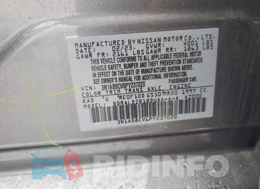 3N1AB8CV6PY237020 Photo# 12