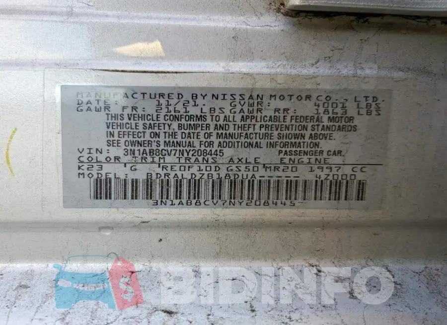 3N1AB8CV7NY208445 Photo# 12