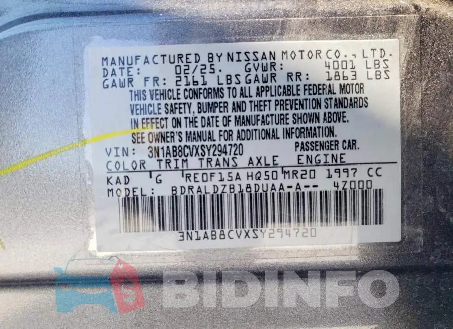 3N1AB8CVXSY294720 Photo# 12