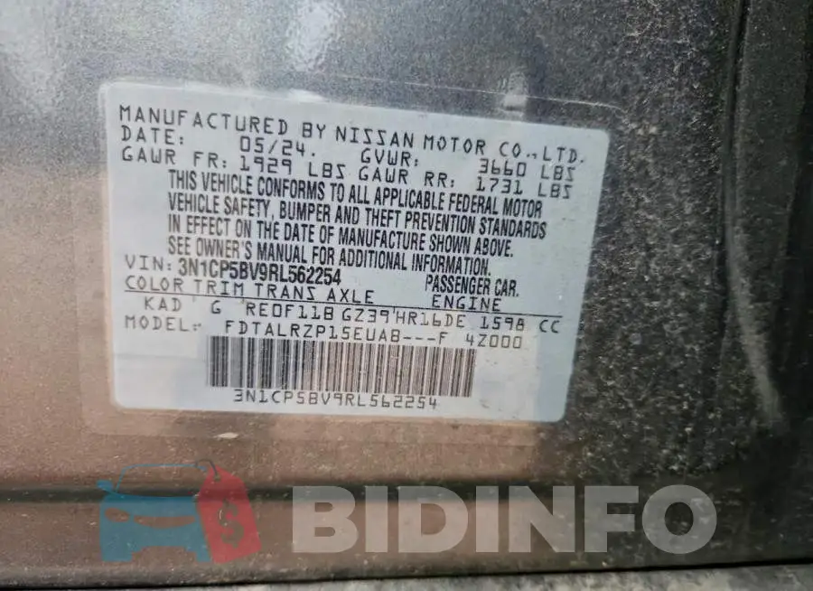 3N1CP5BV9RL562254 Photo# 13