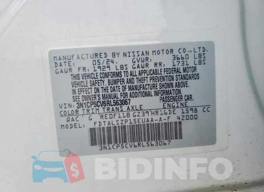 3N1CP5CV6RL563067 Photo# 13