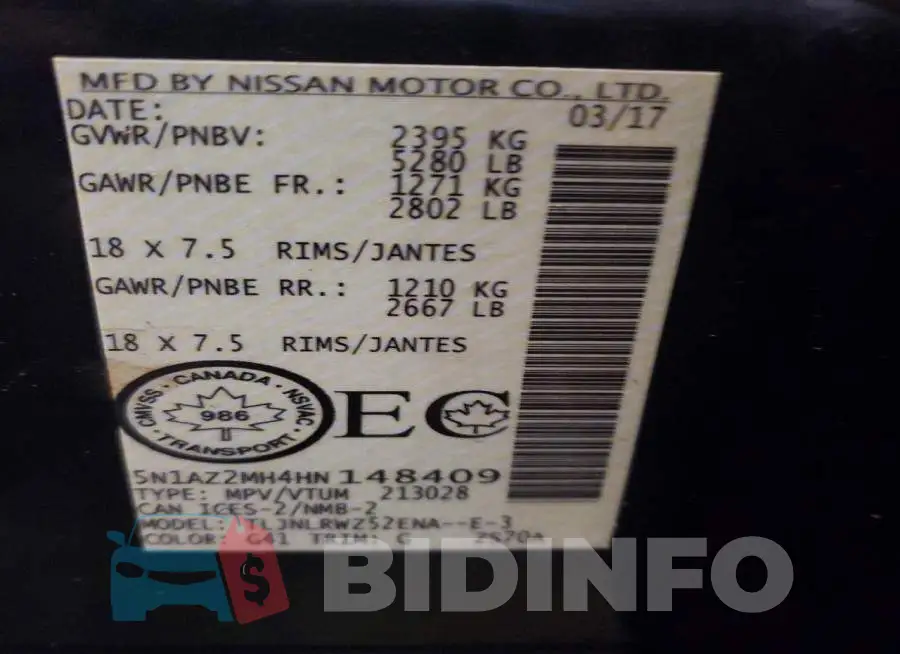 5N1AZ2MH4HN148409 Photo# 13