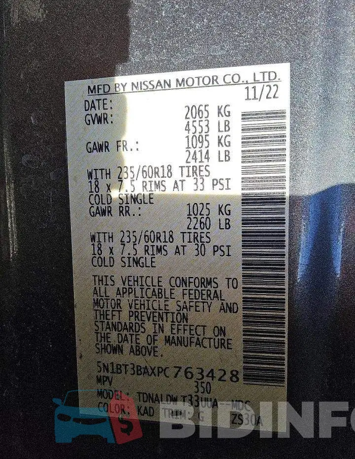 5N1BT3BAXPC763428 Photo# 12