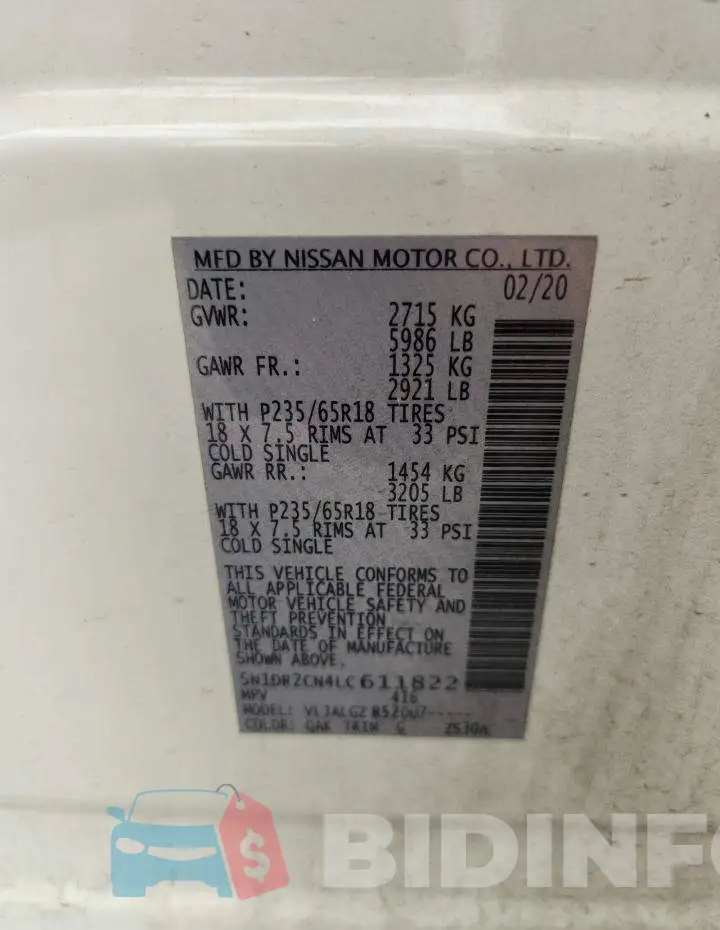 5N1DR2CN4LC611822 Photo# 13