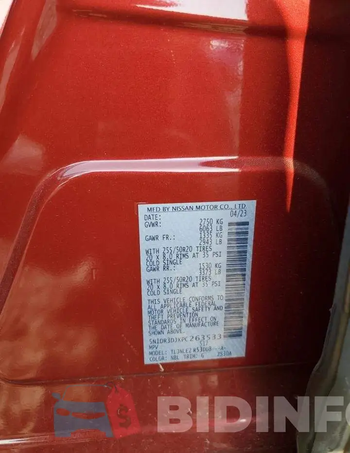 5N1DR3DJXPC263533 Photo# 14