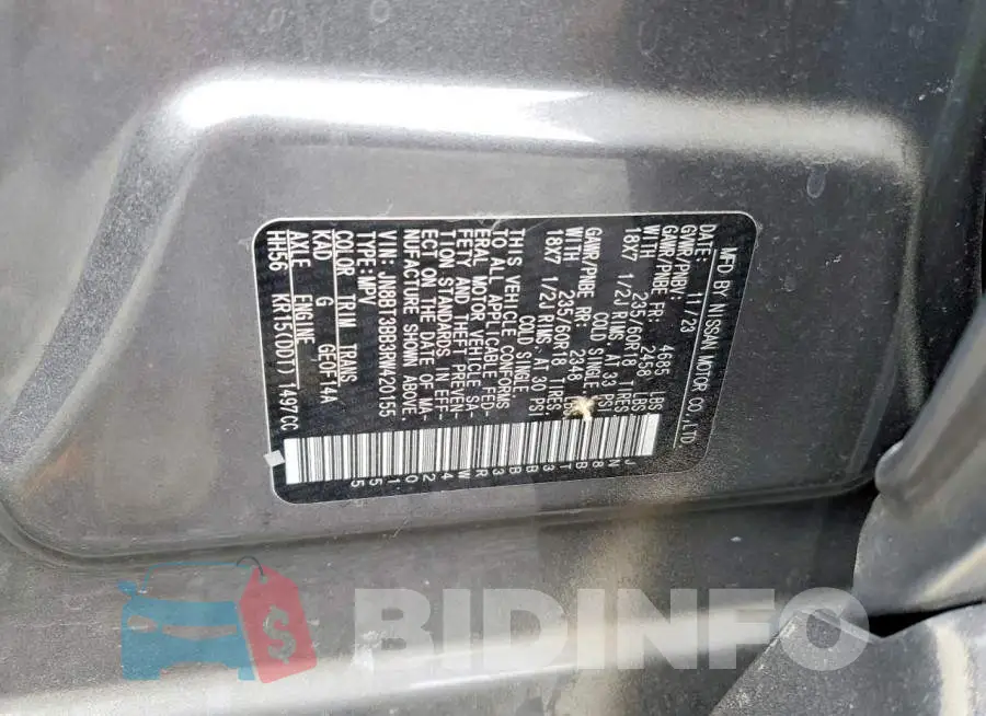 JN8BT3BB3RW420155 Photo# 13