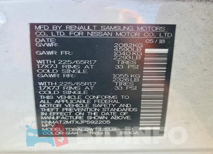 KNMAT2MTXJP592205 Photo# 14