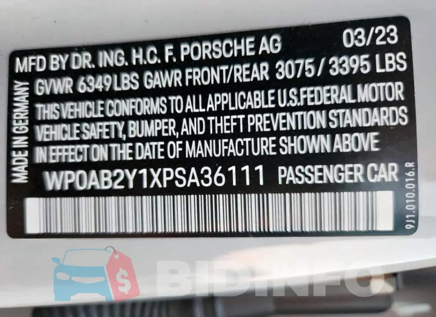 WP0AB2Y1XPSA36111 Photo# 13
