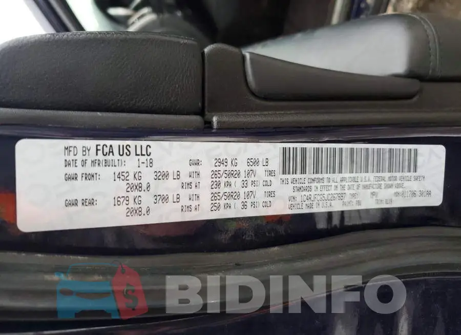 1C4RJFCG5JC267697 Photo# 13