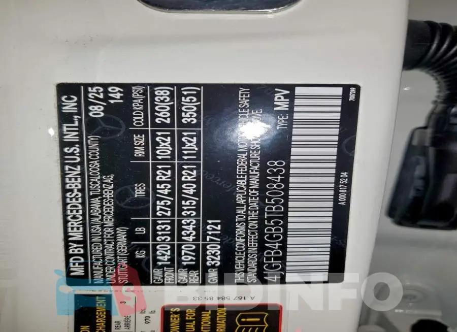 4JGFB4GB5TB508438 Photo# 13