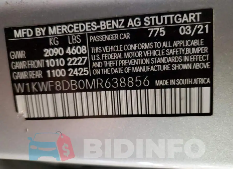 W1KWF8DB0MR638856 Photo# 12