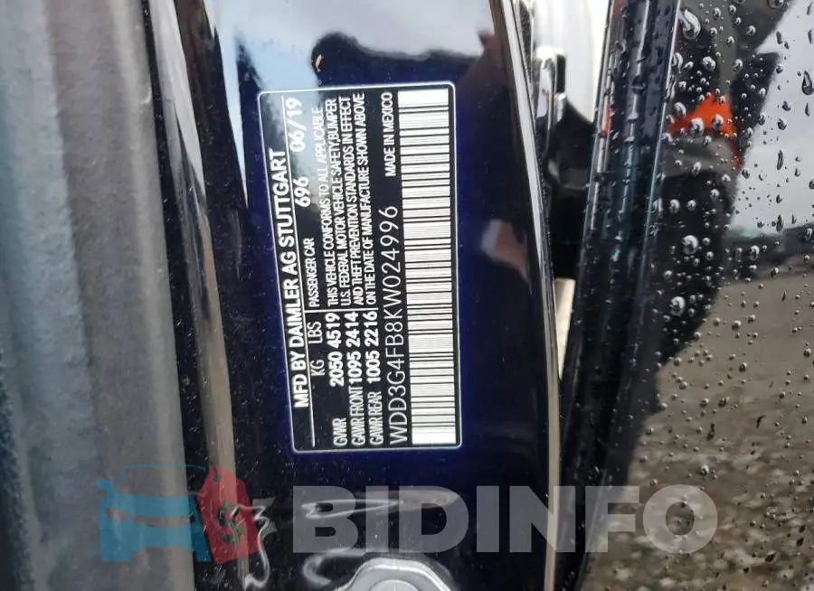 WDD3G4FB8KW024996 Photo# 12