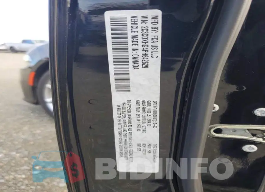 2C3CDXHG4PH642629 Photo# 12