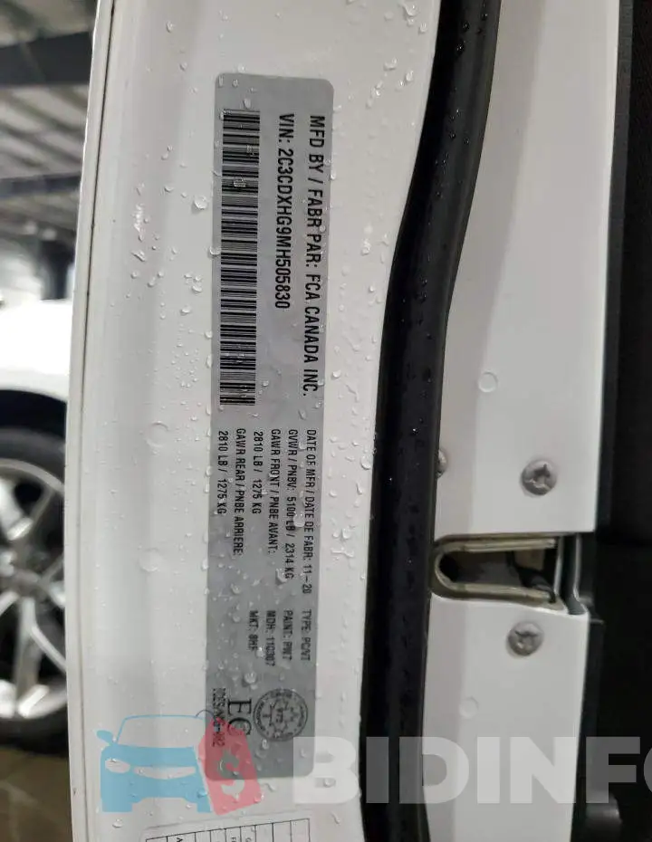 2C3CDXHG9MH505830 Photo# 12