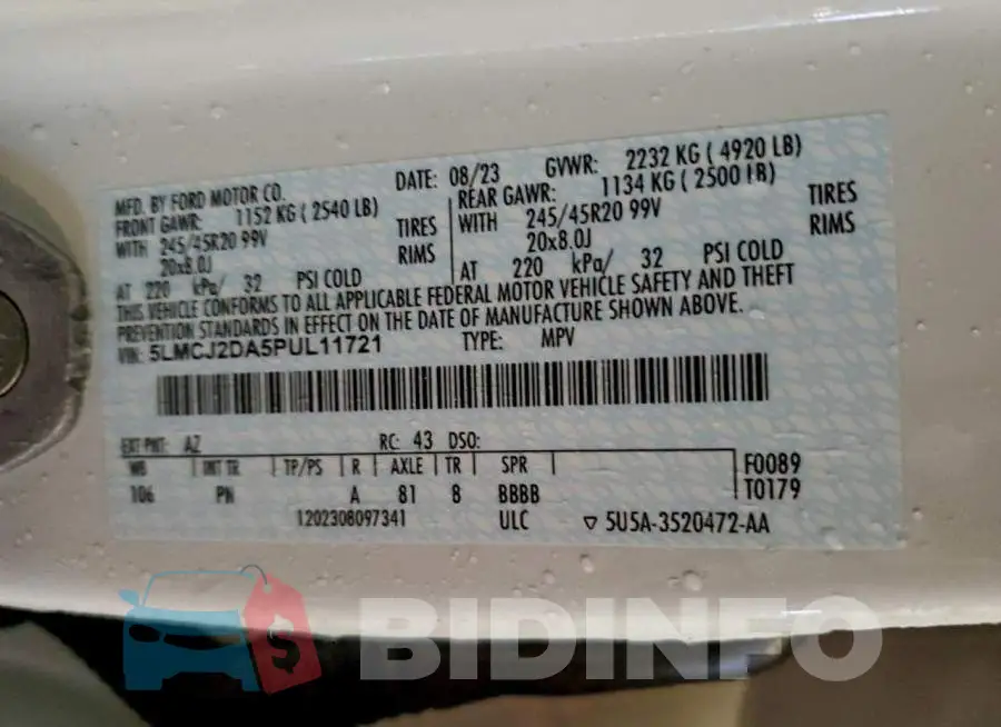 5LMCJ2DA5PUL11721 Photo# 13