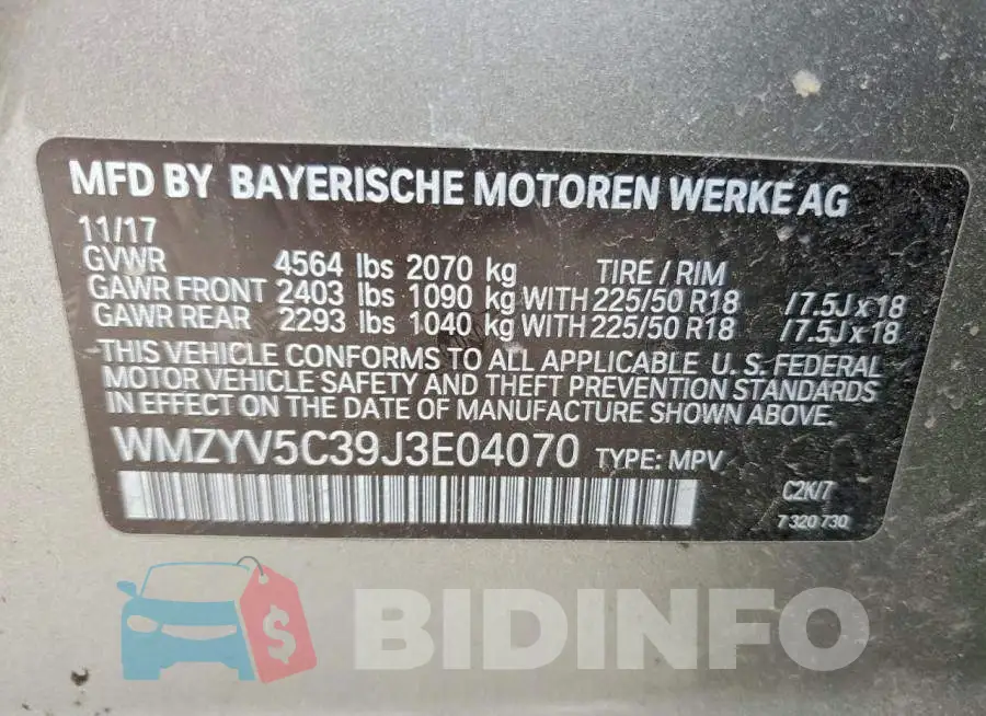 WMZYV5C39J3E04070 Photo# 13