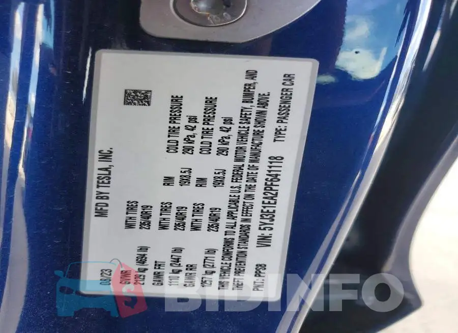 5YJ3E1EA2PF641118 Photo# 14