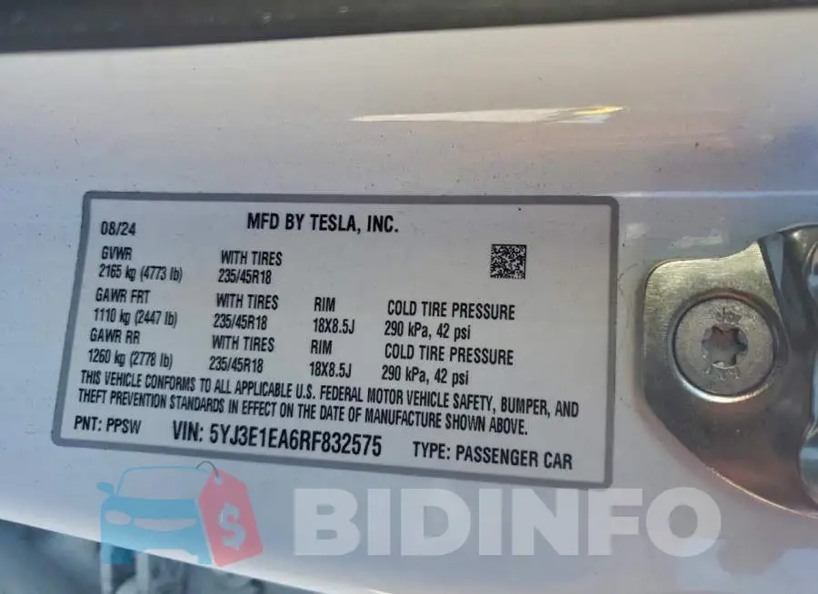 5YJ3E1EA6RF832575 Photo# 12