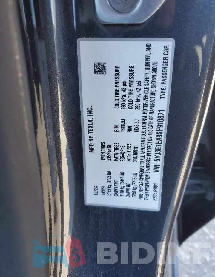 5YJ3E1EA9SF910871 Photo# 12