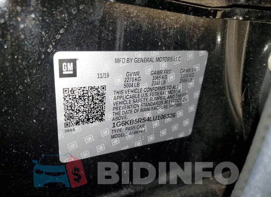1G6KB5RS4LU106326 Photo# 13