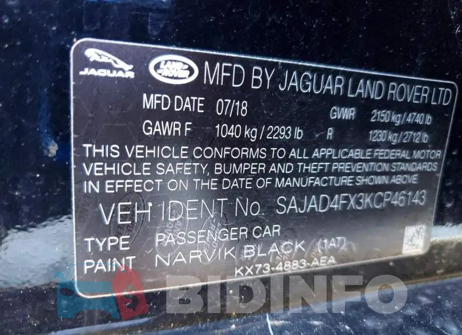 SAJAD4FX3KCP46143 Photo# 12