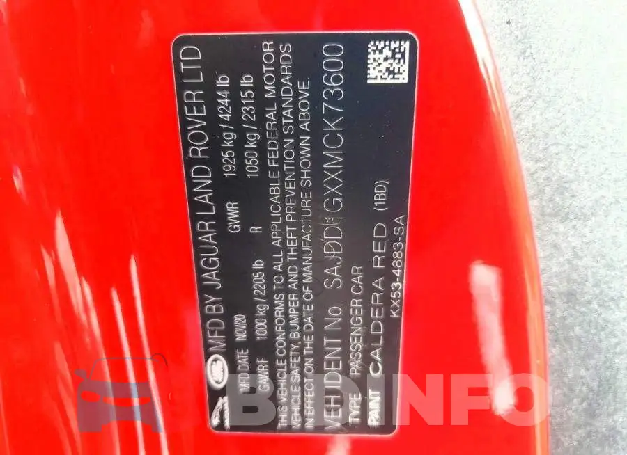 SAJDD1GXXMCK73600 Photo# 12