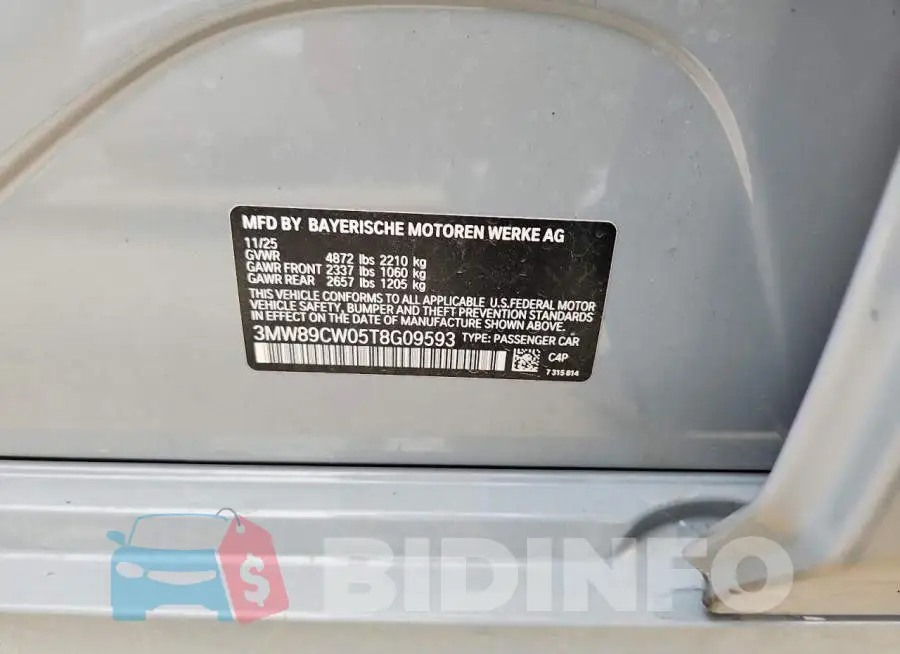 3MW89CW05T8G09593 Photo# 12