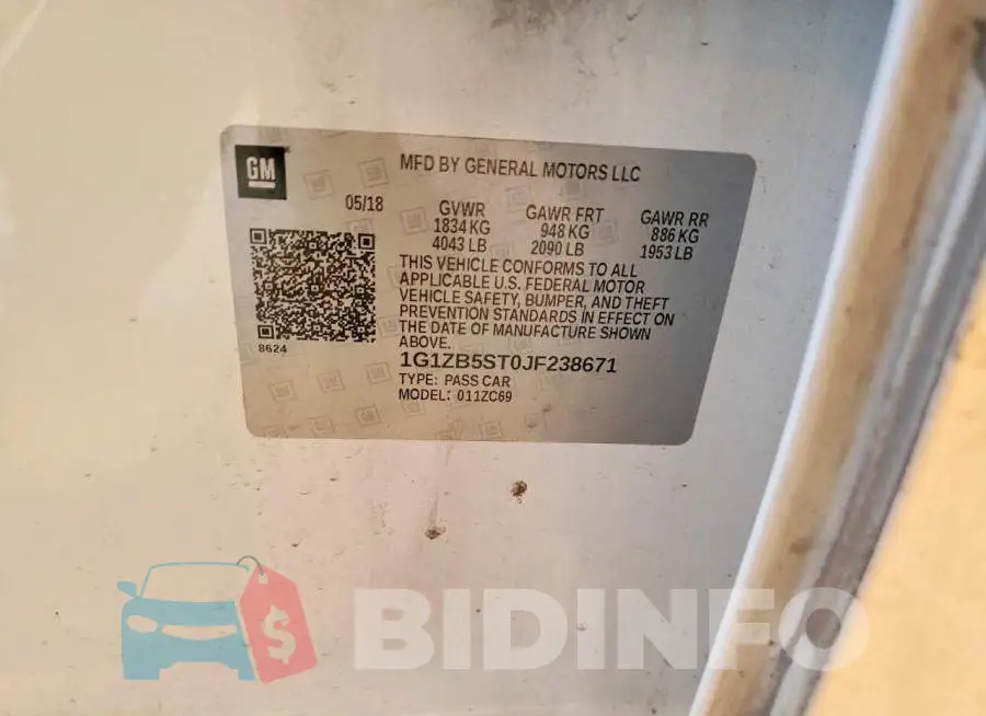 1G1ZB5ST0JF238671 Photo# 12