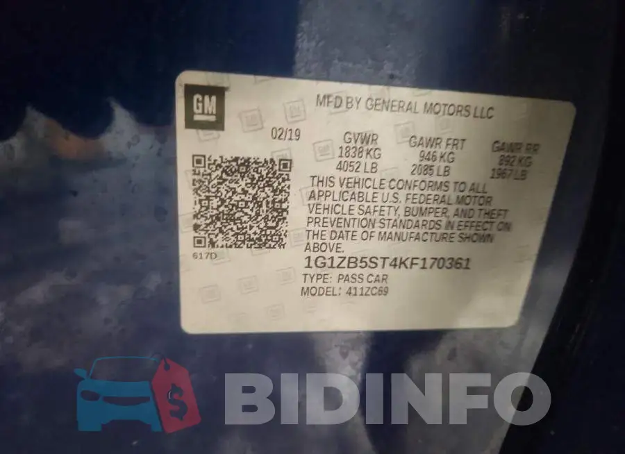 1G1ZB5ST4KF170361 Photo# 12